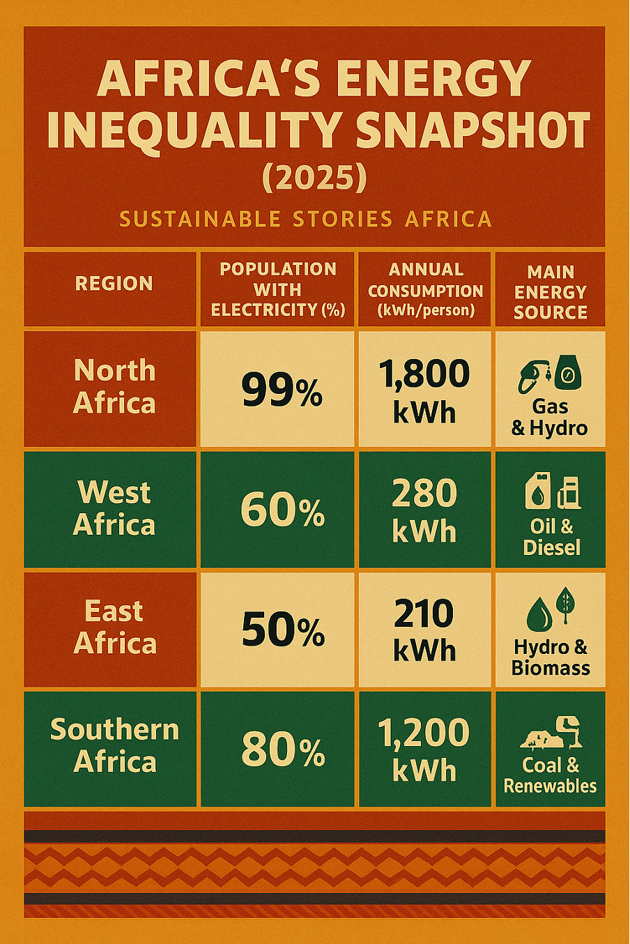 Infographic: Africa’s Energy Inequality Snapshot (2025)