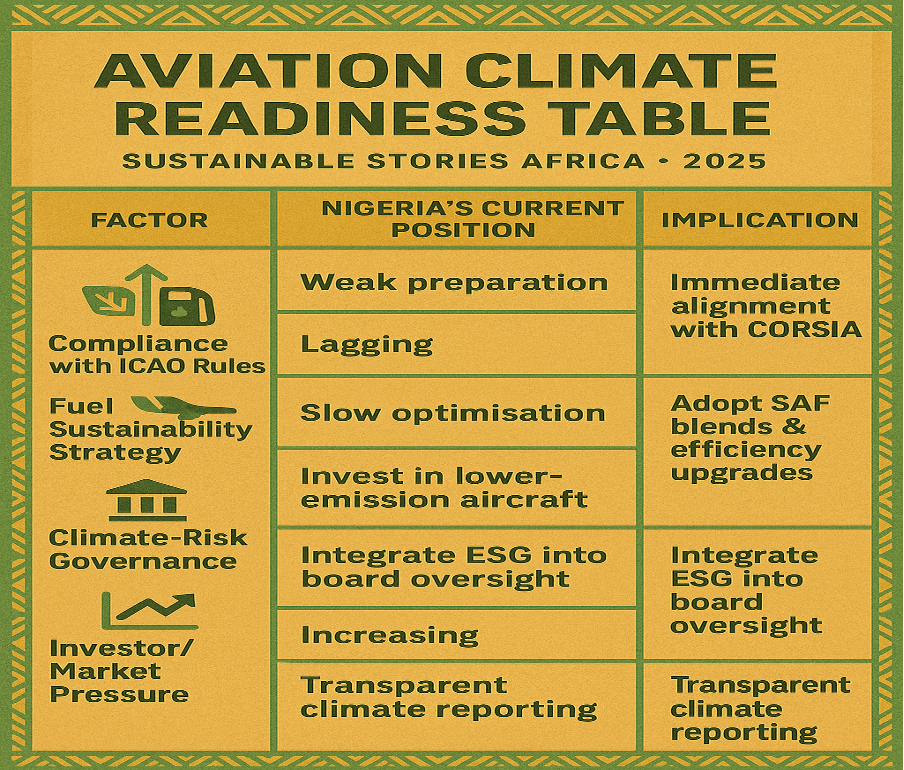 Infographic: Aviation Climate Readiness Table