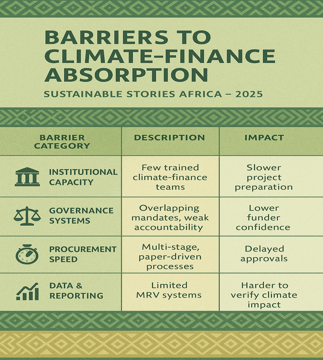 Infographic: Barriers to Climate-Finance Absorption