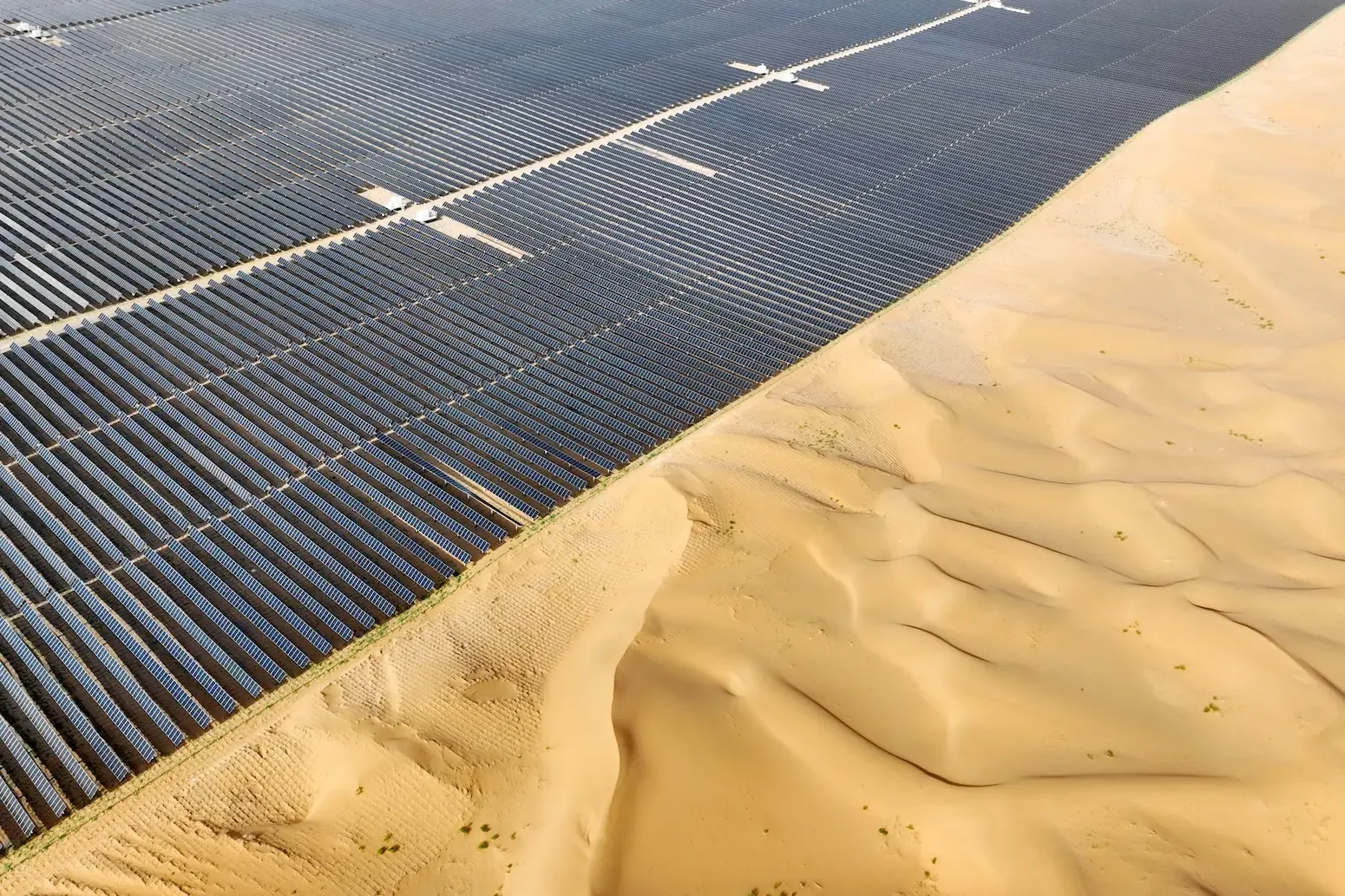 China’s desert solar farms may reduce dust alongside producing clean electricity