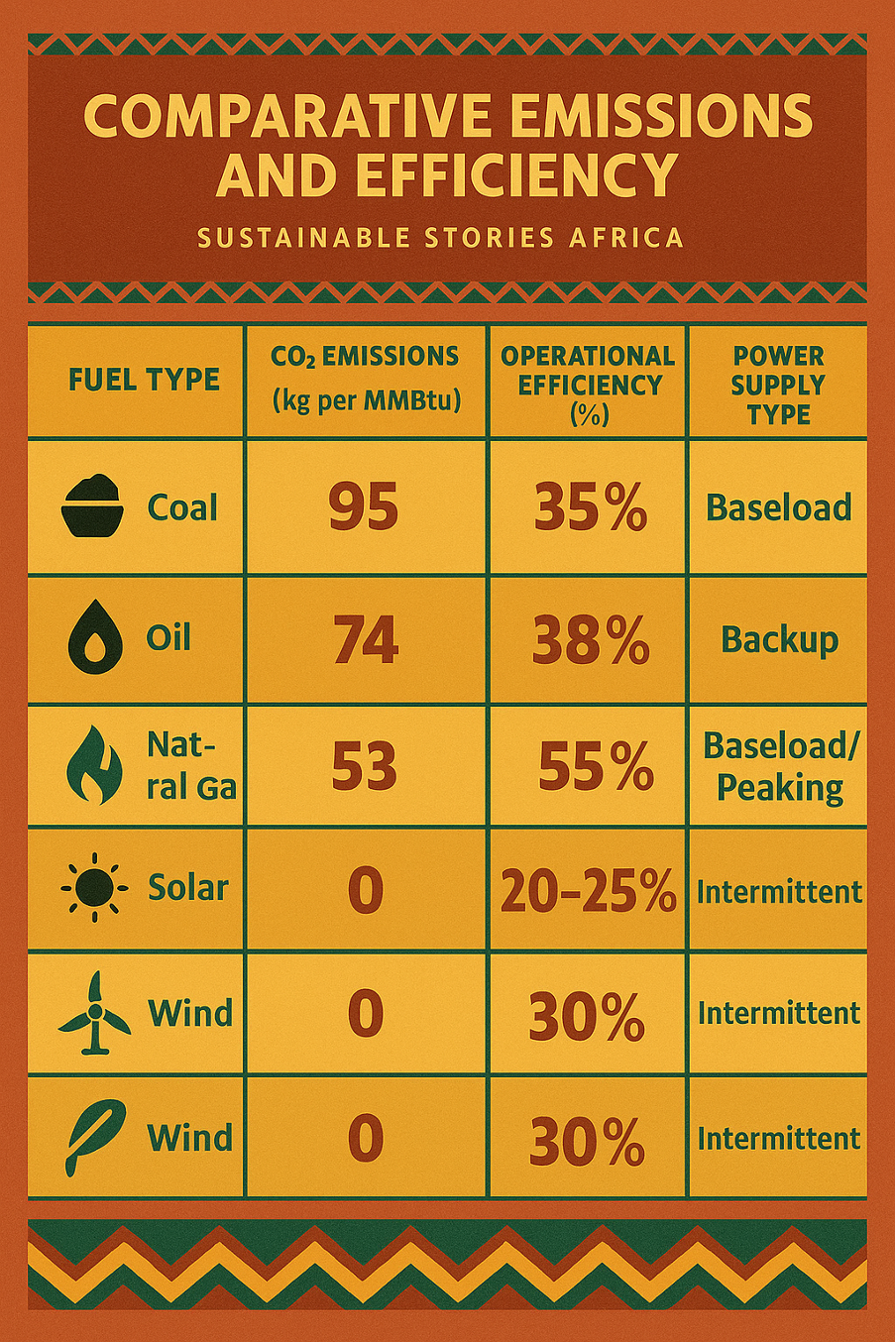 Infographic: Comparative Emissions and Efficiency