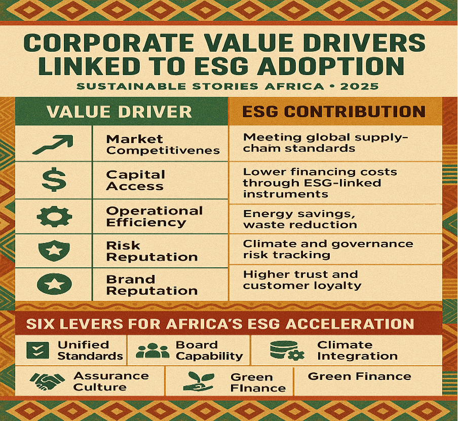 Infographic: Corporate Value Drivers Linked to ESG Adoption