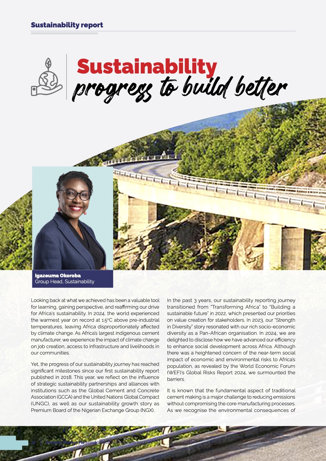 Dangote Cement 2024 Sustainability Report 1