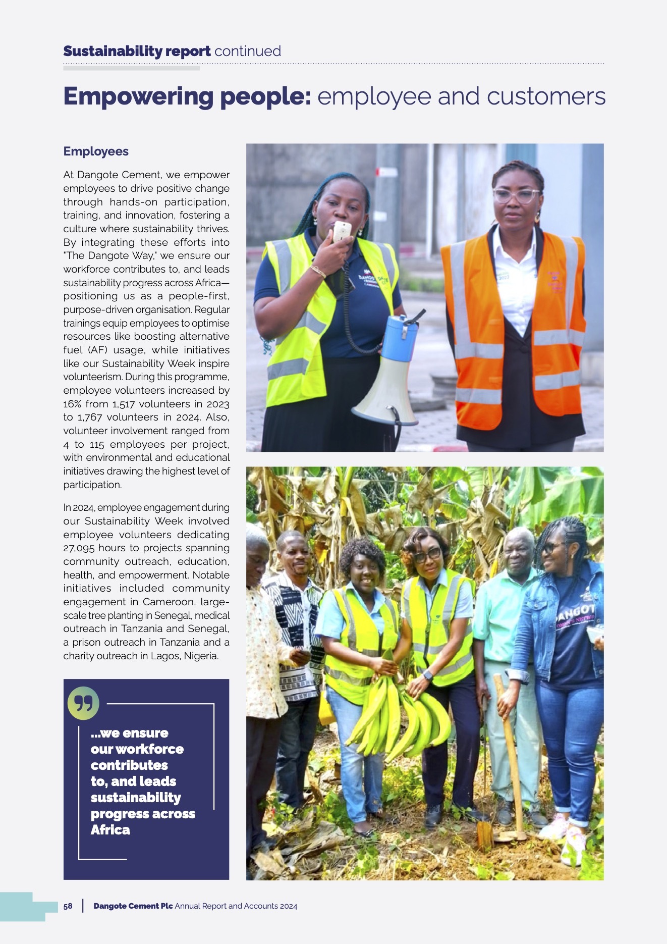 Dangote Cement 2024 Sustainability Report 7