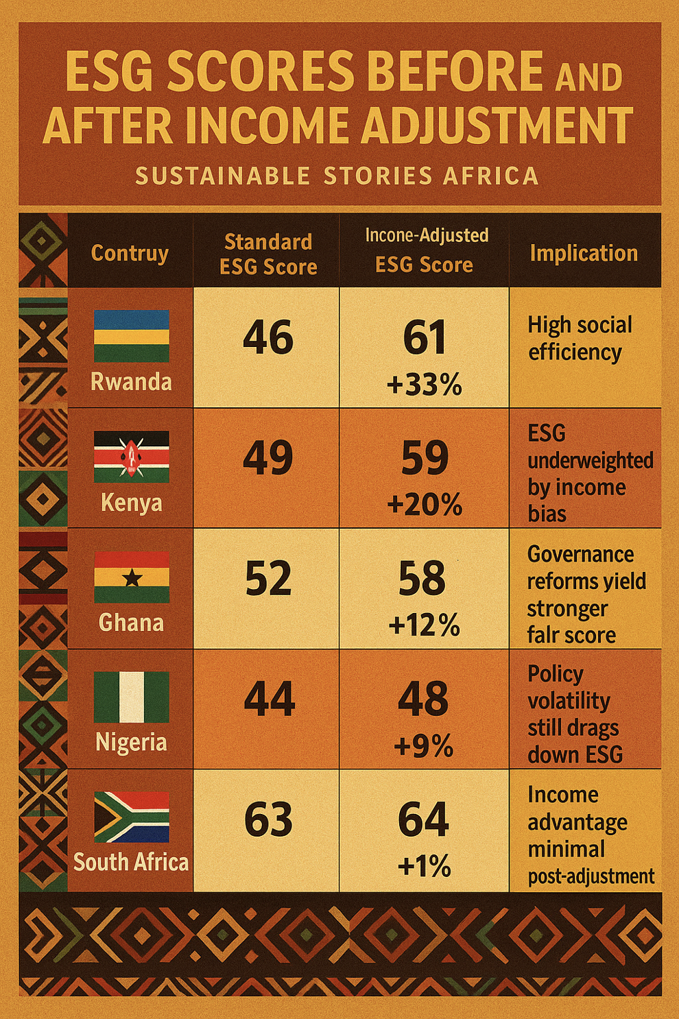 Infographic: ESG Scores Before and After Income Adjustment
