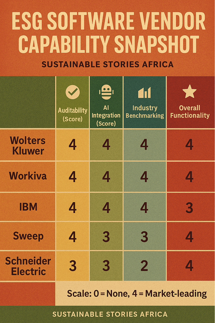 Infographic: ESG Software Vendor Capability Snapshot