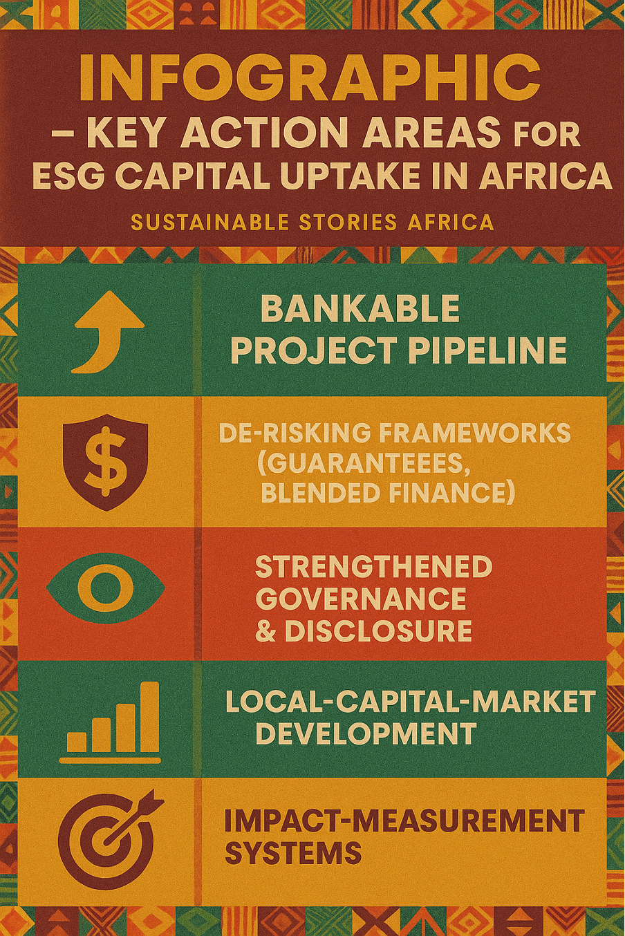 Infographic – Key Action Areas for ESG Capital Uptake in Africa