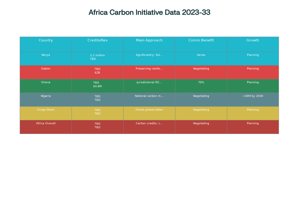 Infographic: Africa's Low Carbon Initiatives & Community Benefits (2023–2033)