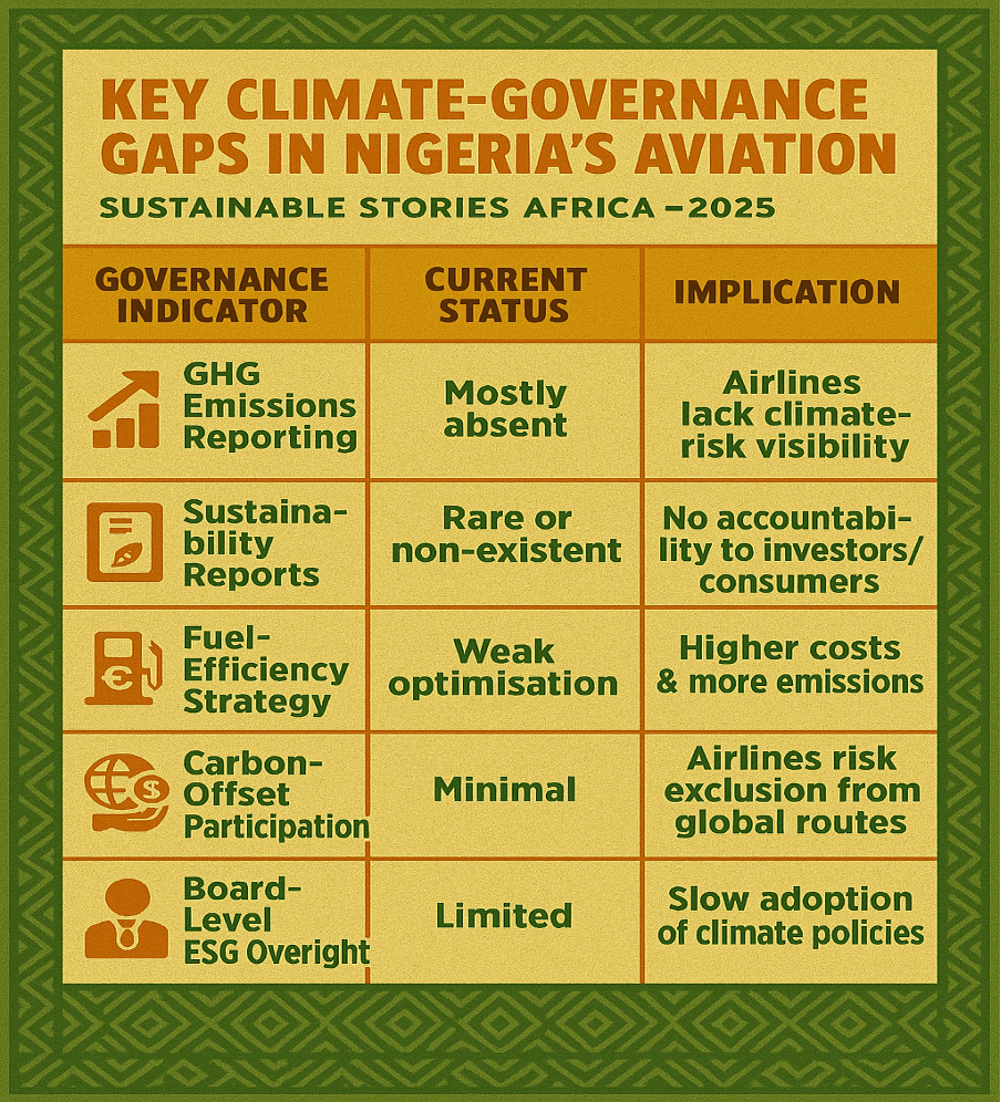Infographic: Key Climate-Governance Gaps in Nigeria's Aviation