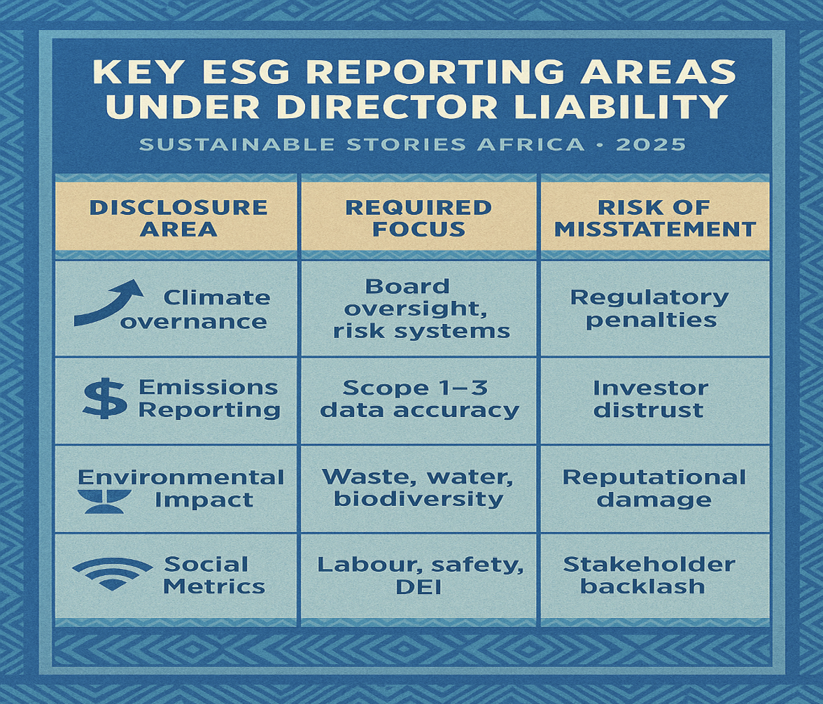 Infographic: Key ESG Reporting Areas Under Director Liability