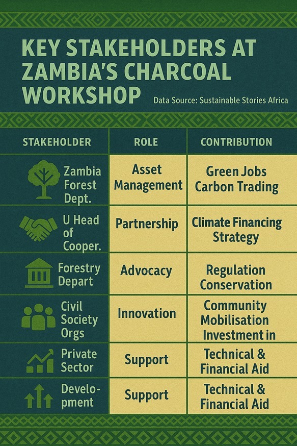Infographic: Key Stakeholders at Zambia’s Charcoal Workshop