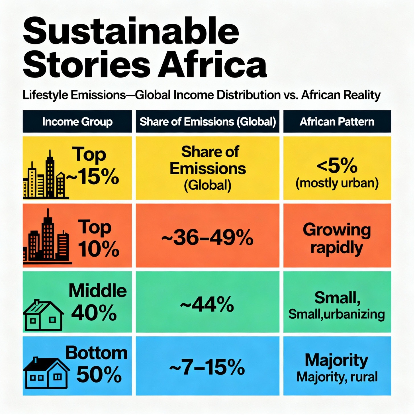 Infograph - Lifestyle Emissions – Global Income Distribution vs. African Reality