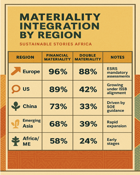 Infographic: Materiality Integration by Region