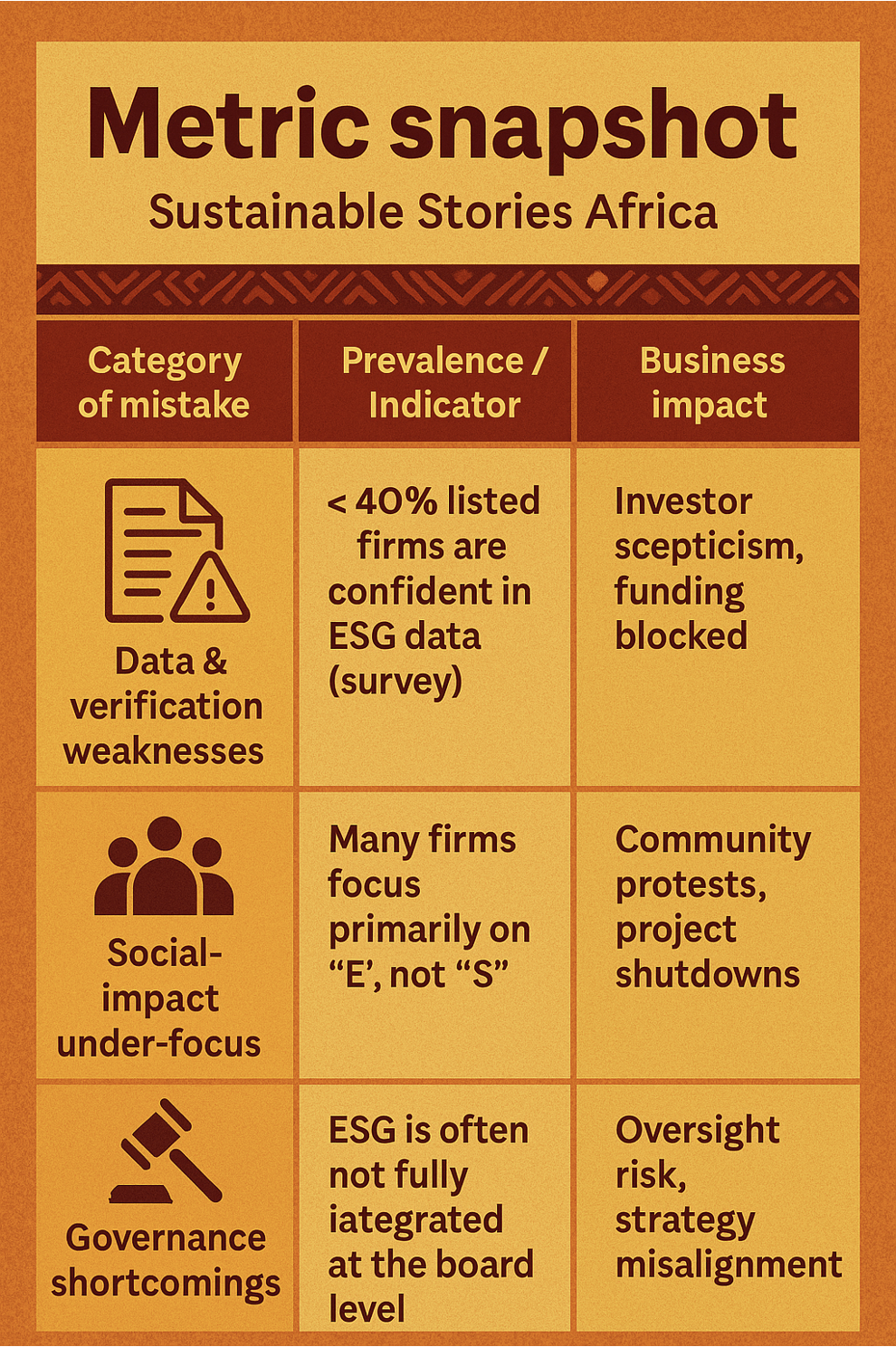 Infographic: Metric snapshot