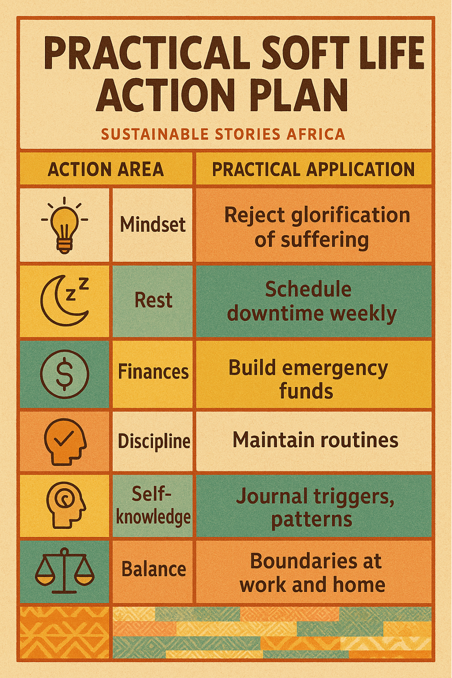 Infographic: Practical Soft Life Action Plan