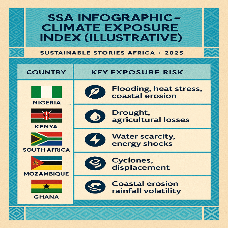 SSA Infographic – Climate Exposure Index (Illustrative)