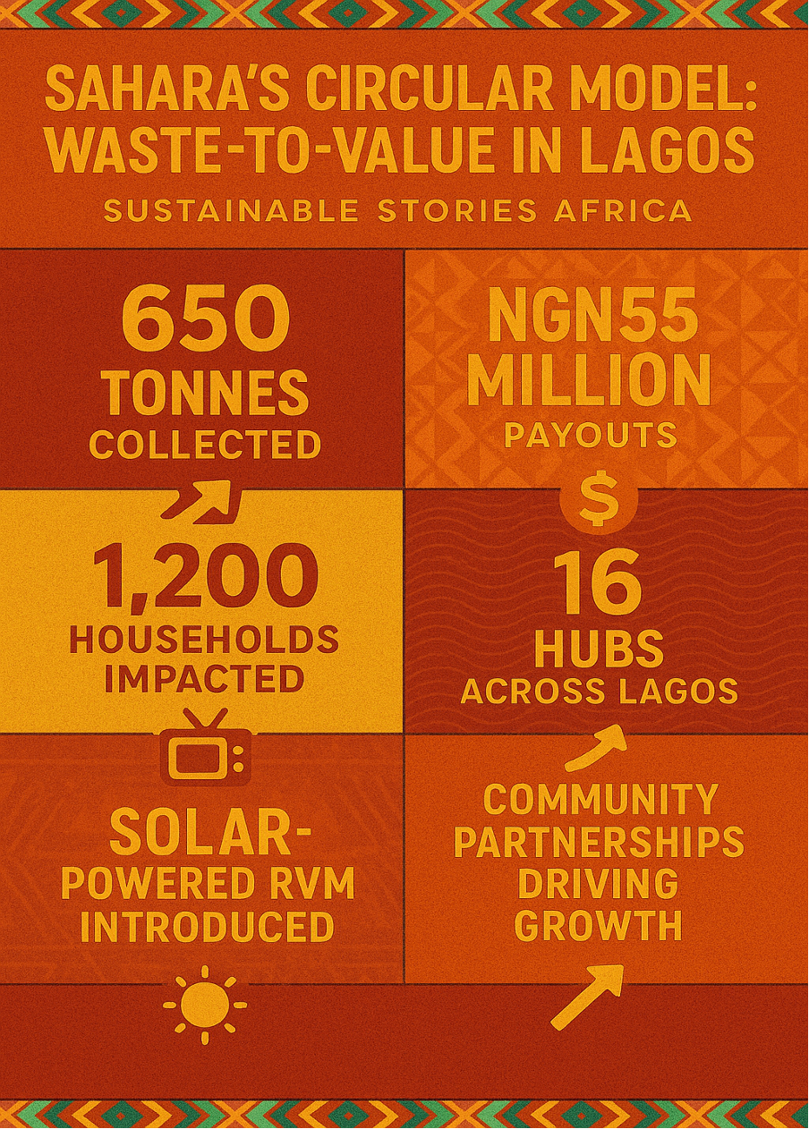 Infographic: Sahara's Circular Model: Waste-to-Value in Lagos