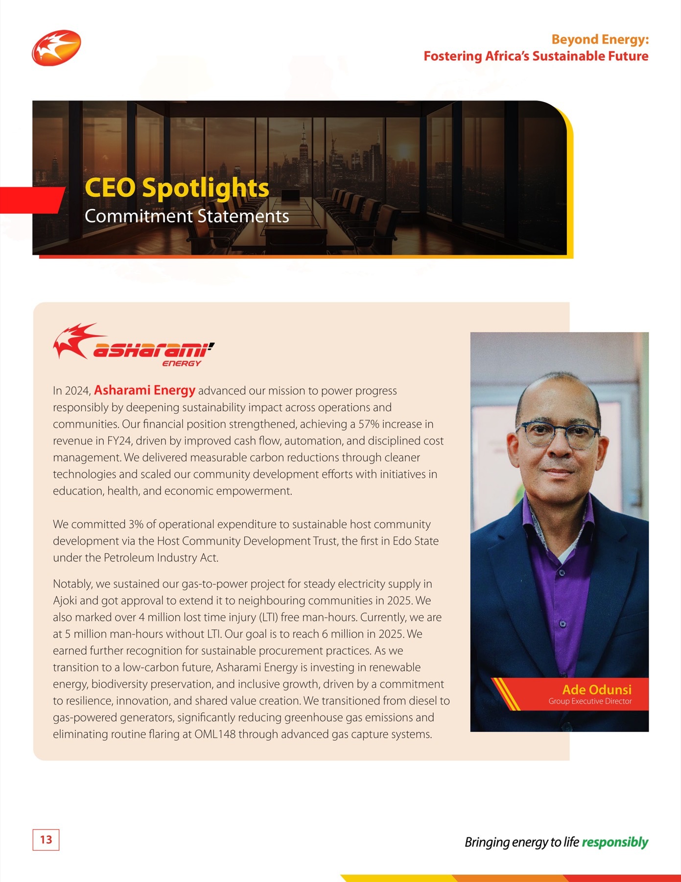 Sahara Group Sustainability Report 2024 page 013