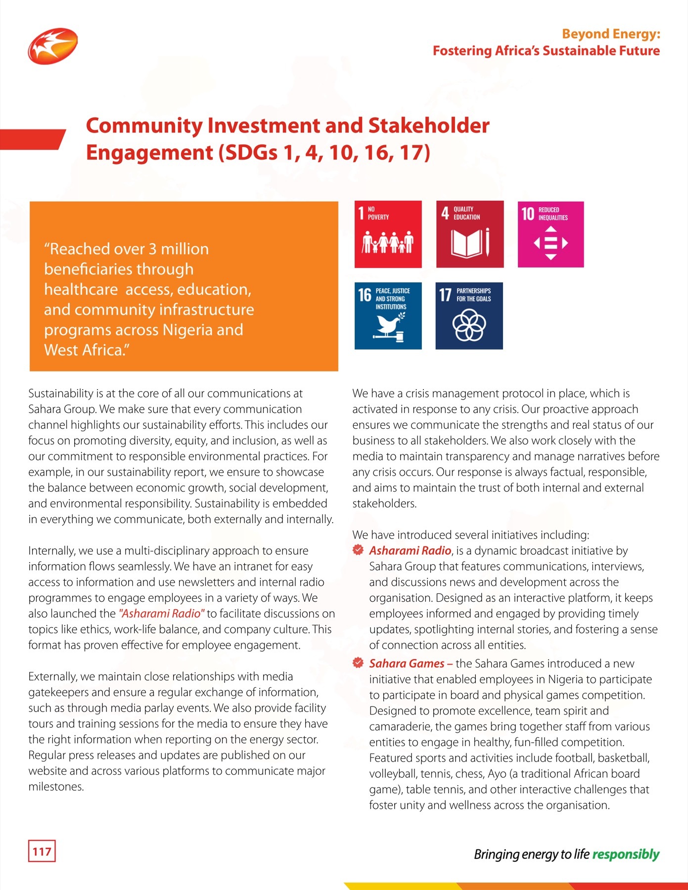 Sahara Group Sustainability Report 2024 page 117