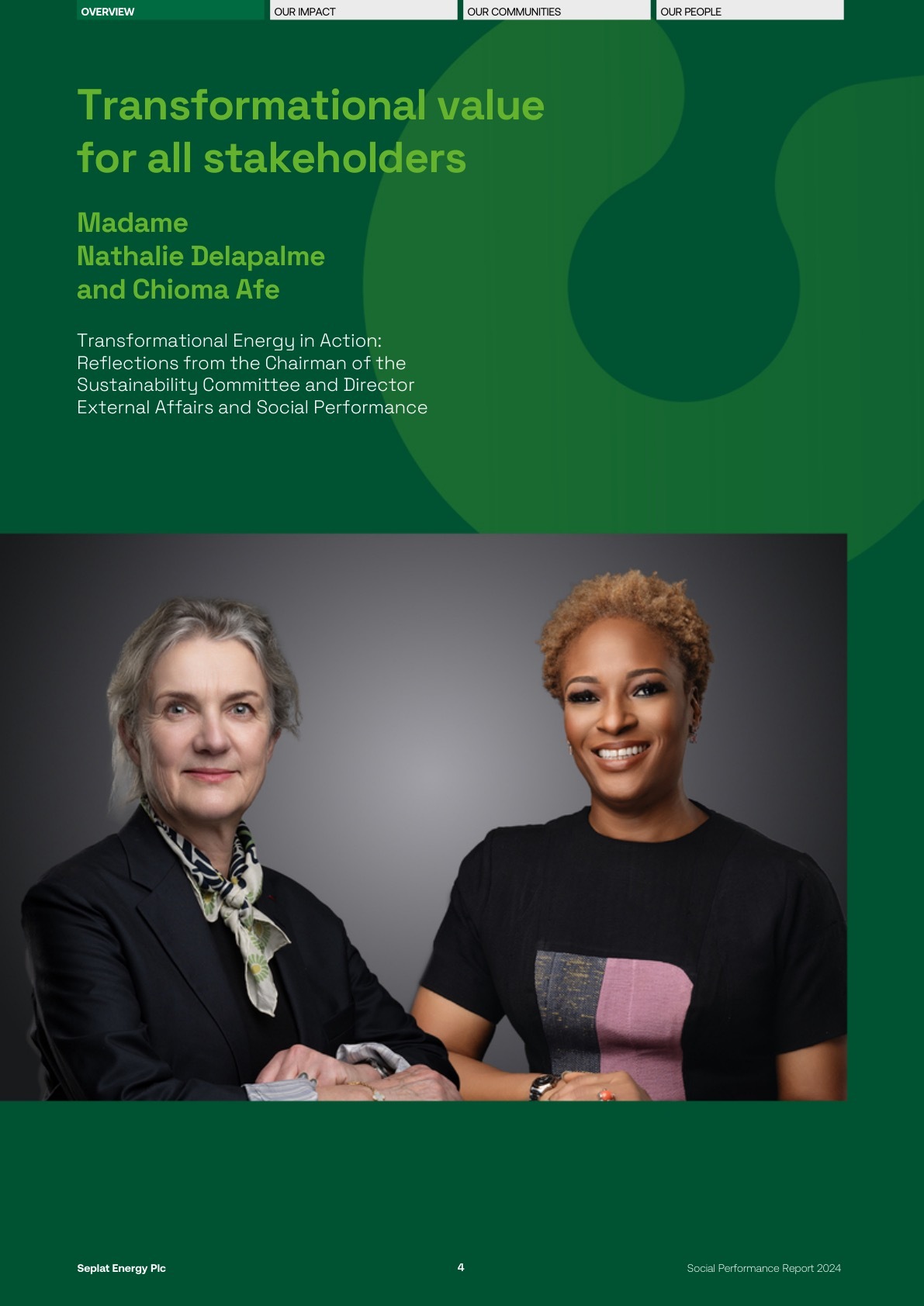 Seplat Social Performance Report 2024 page 006