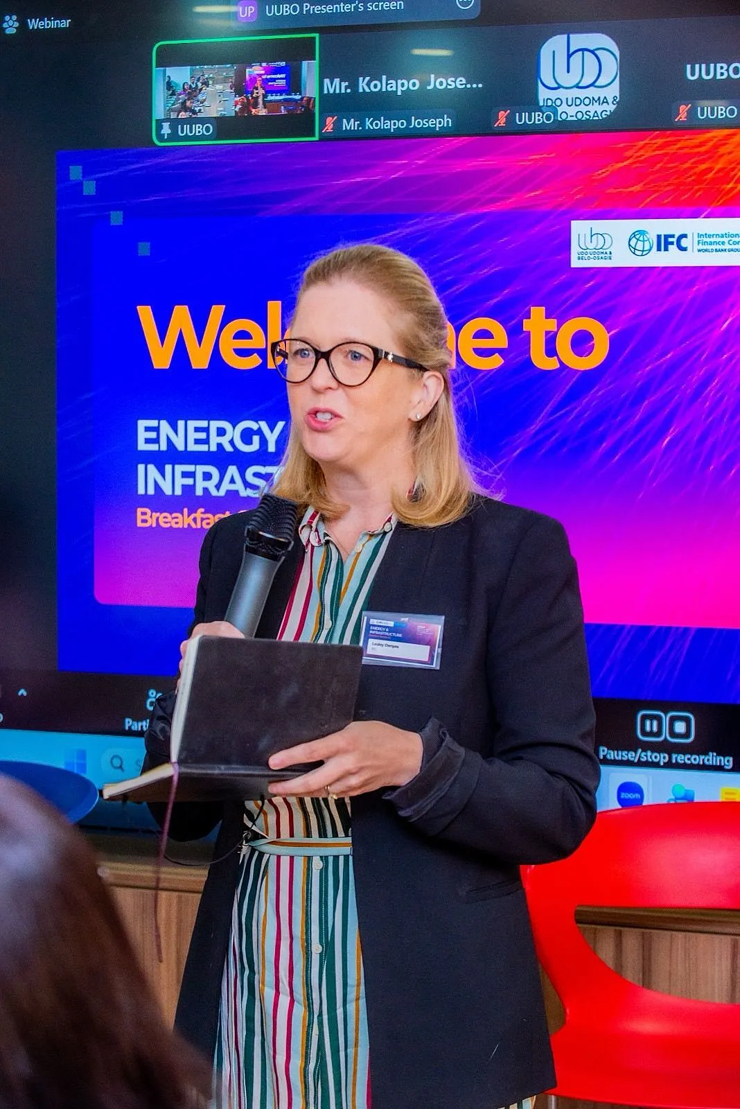 Lesley Denyes, Africa Regional Head of Operations, representing the International Finance Corporation (IFC)