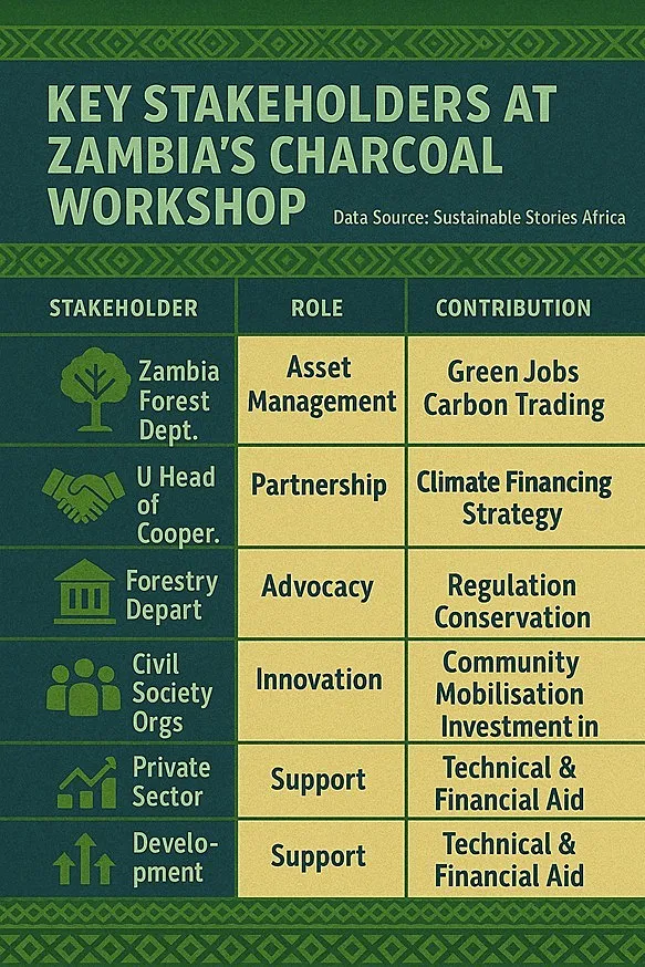 Infographic: Key Stakeholders at Zambia’s Charcoal Workshop
