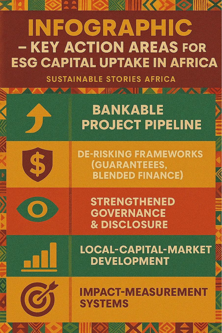 Infographic – Key Action Areas for ESG Capital Uptake in Africa