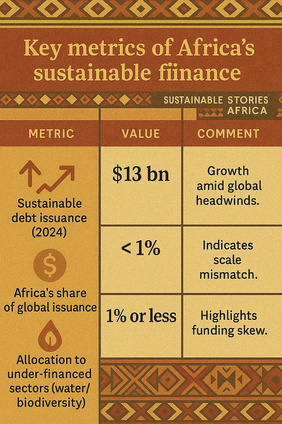 Infographic: Key metrics of Africa's sustainable finance