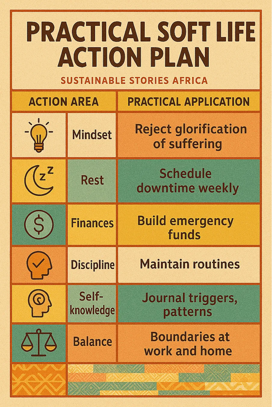 Infographic: Practical Soft Life Action Plan