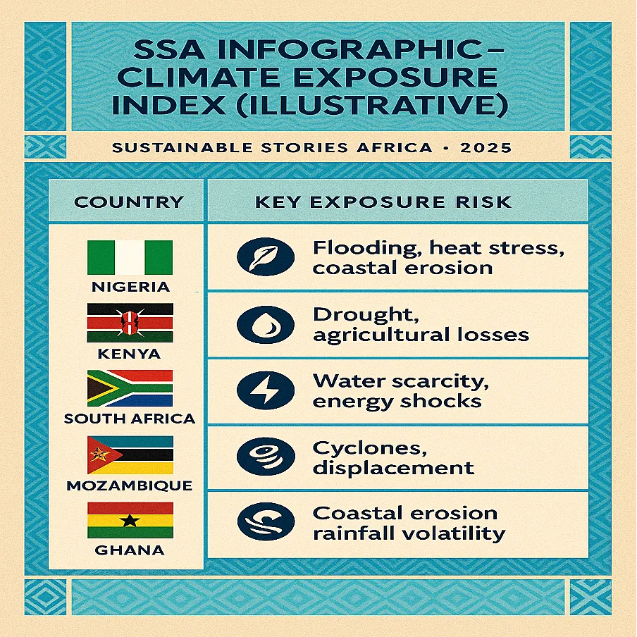 SSA Infographic – Climate Exposure Index (Illustrative)